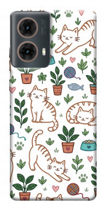 Чохол Cats pattern для Motorola Moto G85