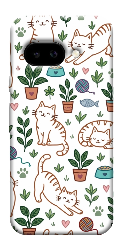 Чехол Cats pattern для Google Pixel 9a