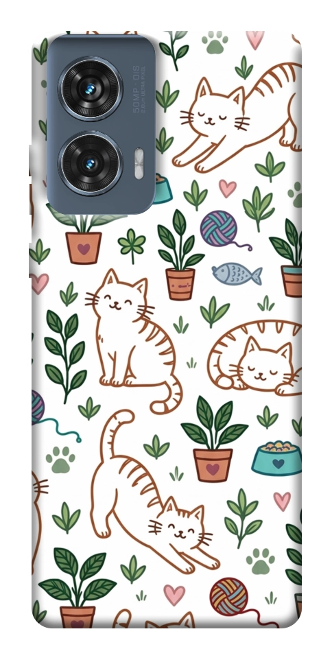 Чехол Cats pattern для Motorola Edge 50 Fusion