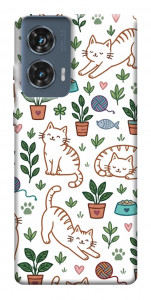 Чехол Cats pattern для Motorola Edge 50 Fusion