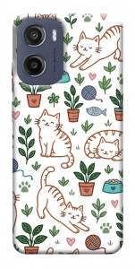 Чехол Cats pattern для Motorola Moto E15