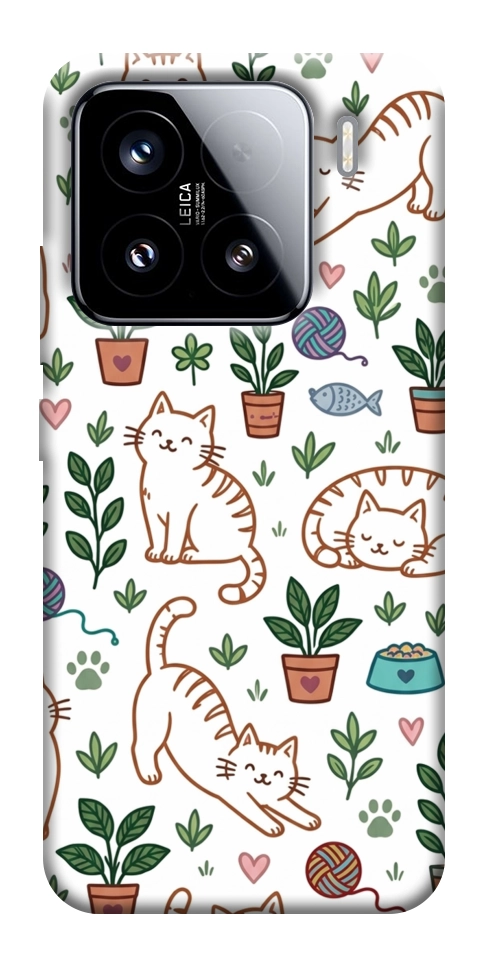Чехол Cats pattern для Xiaomi 15