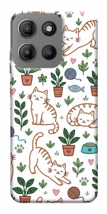 Чохол Cats pattern для Motorola Moto G15 4G