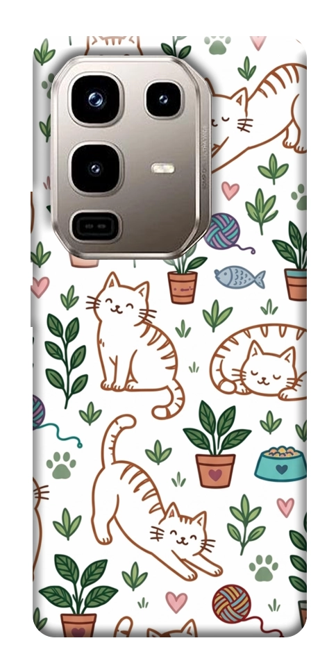 Чехол Cats pattern для Infinix Note 50 Pro 4G