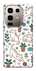 Чехол Cats pattern для Infinix Note 50 Pro 4G