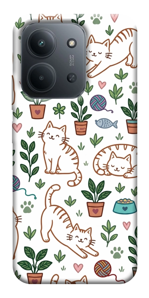 Чохол Cats pattern для Xiaomi Redmi 15C (Europe version)
