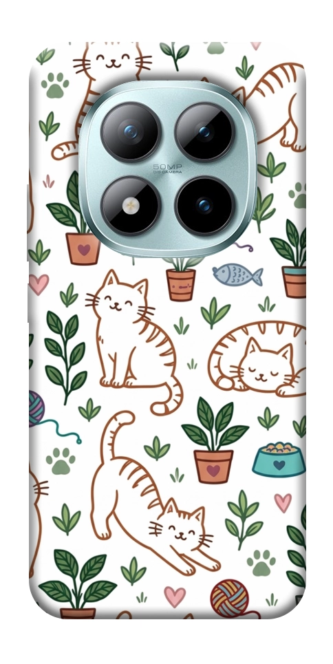 Чехол Cats pattern для Xiaomi Redmi Note 15 Pro 5G