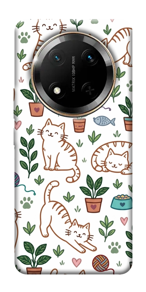 Чехол Cats pattern для Huawei Honor X9c