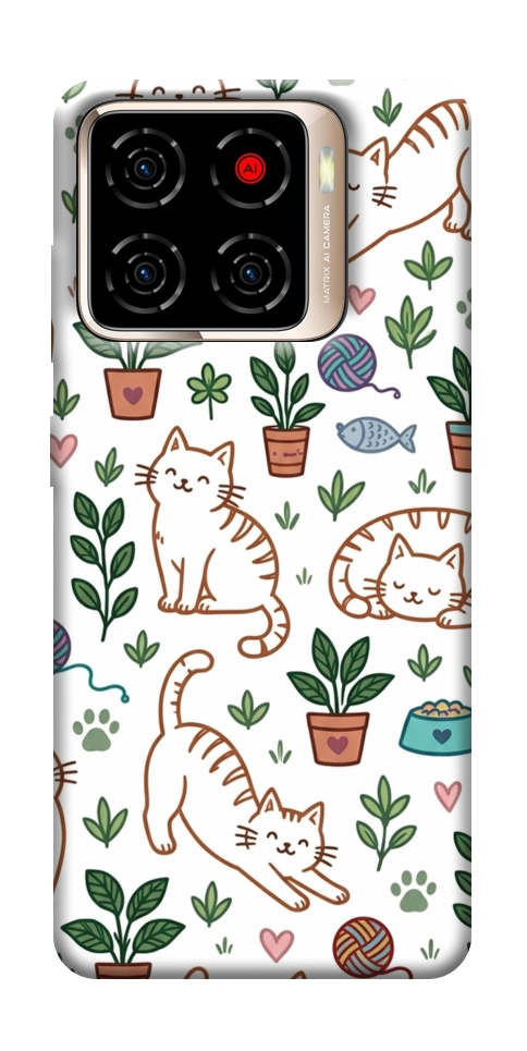 Чехол Cats pattern для ZTE Blade A56