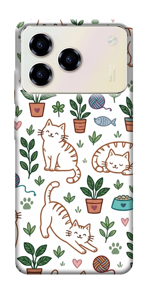 Чехол Cats pattern для ZTE Blade A76 4G