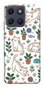 Чехол Cats pattern для Motorola Moto G17