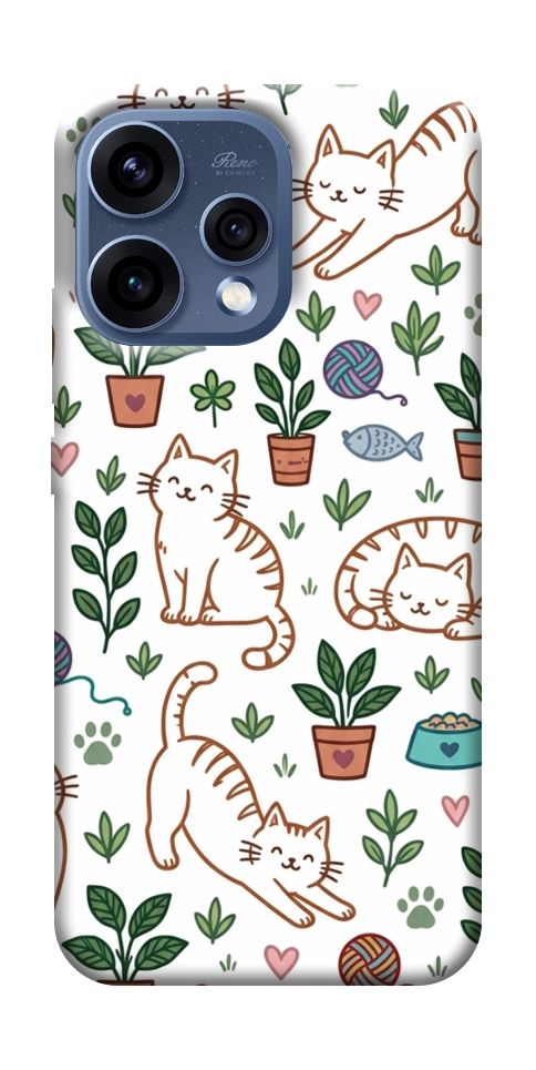 Чехол Cats pattern для Oppo Reno 15