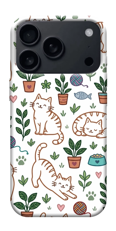 Чехол Cats pattern для iPhone 18 Pro