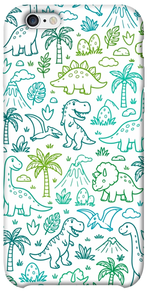 Чехол Dino pattern для iPhone 6