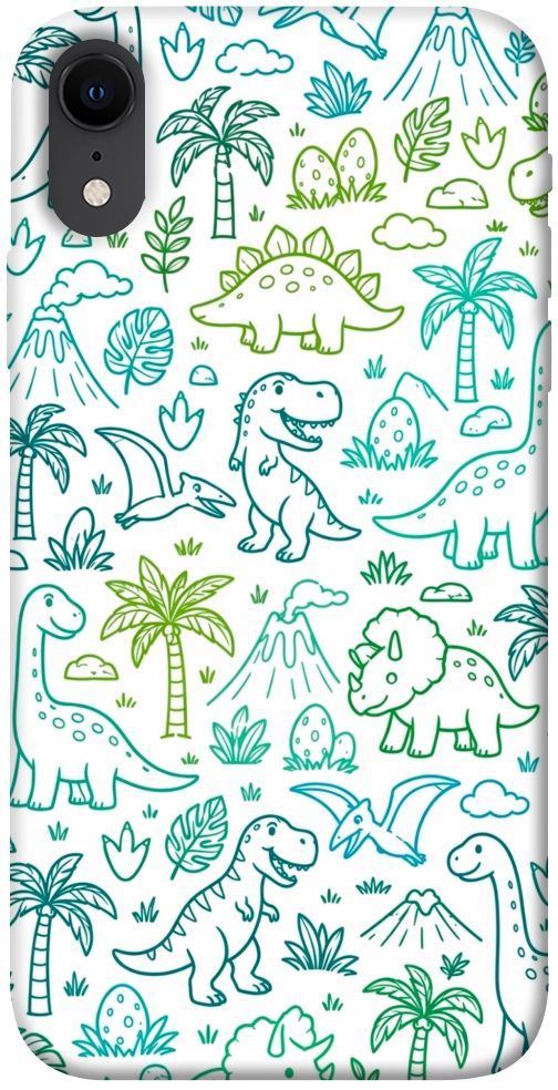 Чехол Dino pattern для iPhone XR