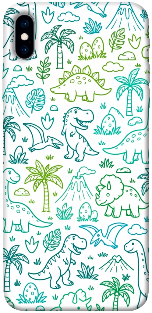 Чехол Dino pattern для iPhone XS Max