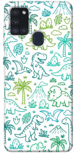 Чехол Dino pattern для Galaxy A21s (2020)