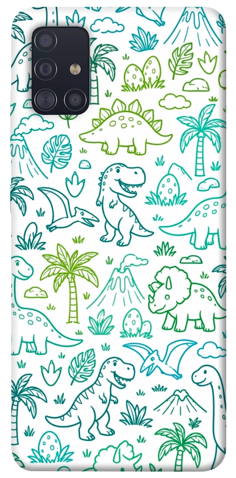 Чехол Dino pattern для Galaxy A51 (2020)