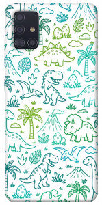 Чехол Dino pattern для Galaxy A51 (2020)