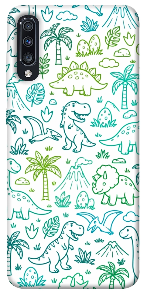 Чехол Dino pattern для Galaxy A70 (2019)