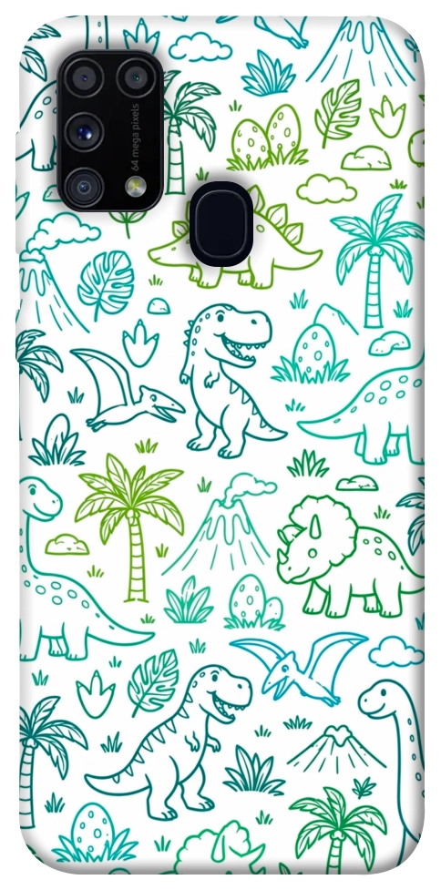 Чехол Dino pattern для Galaxy M31 (2020)