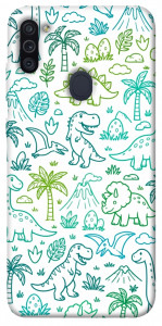Чехол Dino pattern для Galaxy M11 (2020)