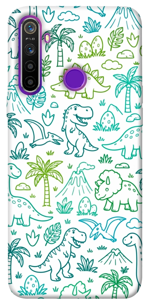 Чехол Dino pattern для Realme 5