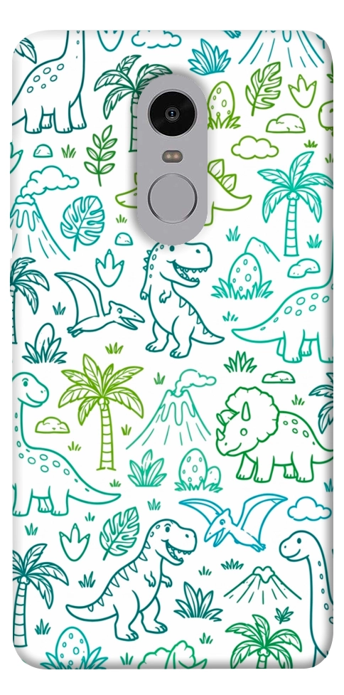 Чехол Dino pattern для Xiaomi Redmi Note 4X