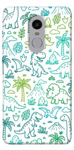 Чехол Dino pattern для Xiaomi Redmi Note 4 (Snapdragon)
