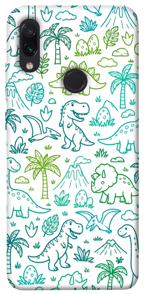 Чехол Dino pattern для Xiaomi Redmi Note 7