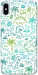Чехол Dino pattern для iPhone XS