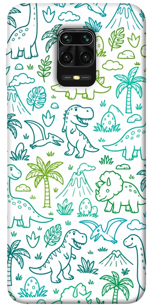 Чехол Dino pattern для Xiaomi Redmi Note 9 Pro