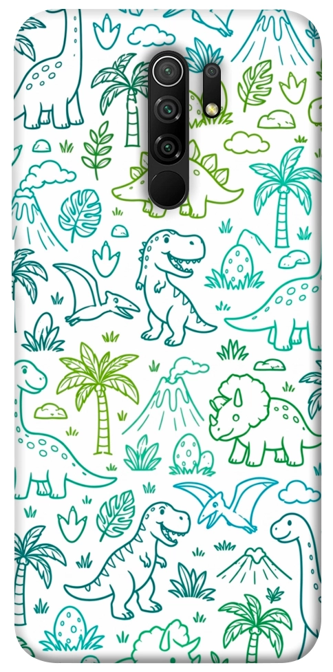 Чехол Dino pattern для Xiaomi Redmi 9