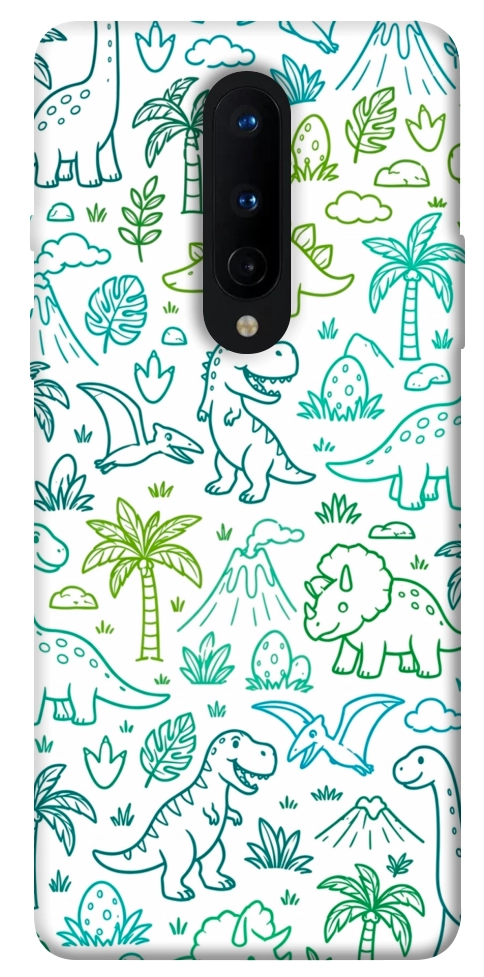 Чехол Dino pattern для OnePlus 8