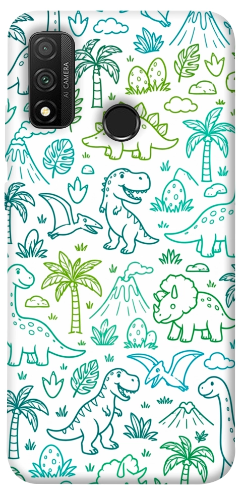 Чехол Dino pattern для Huawei P Smart (2020)
