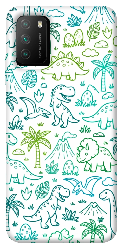 Чехол Dino pattern для Xiaomi Poco M3
