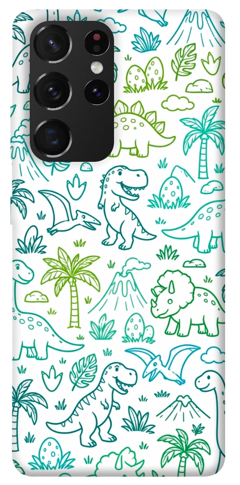 Чехол Dino pattern для Galaxy S21 Ultra