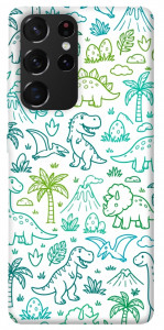 Чехол Dino pattern для Galaxy S21 Ultra