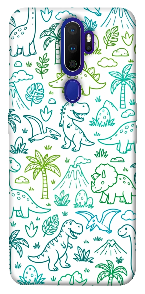 Чехол Dino pattern для Oppo A9 (2020)