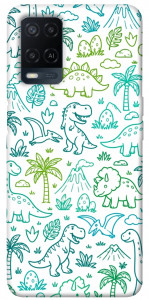 Чехол Dino pattern для Oppo A54 4G