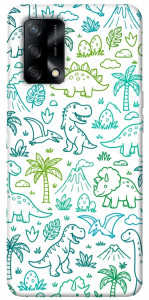 Чохол Dino pattern для Oppo A74 4G