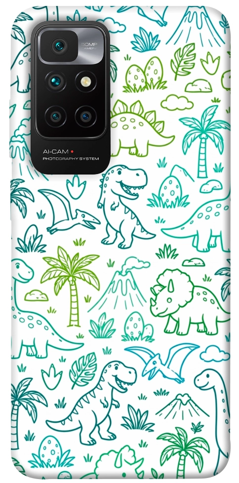 Чехол Dino pattern для Xiaomi Redmi 10
