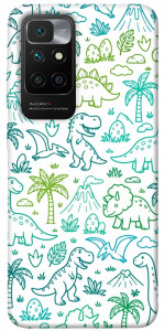 Чехол Dino pattern для Xiaomi Redmi 10