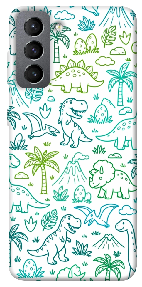 Чехол Dino pattern для Galaxy S21 FE