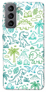 Чехол Dino pattern для Galaxy S21 FE