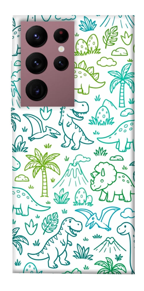 Чохол Dino pattern для Galaxy S22 Ultra