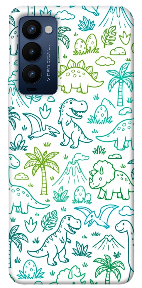 Чохол Dino pattern для TECNO Camon 18
