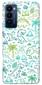 Чохол Dino pattern для Tecno Camon 18