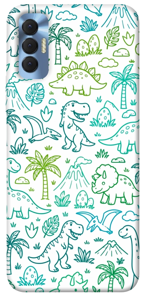 Чехол Dino pattern для TECNO Spark 8P
