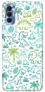 Чохол Dino pattern для TECNO Spark 8P